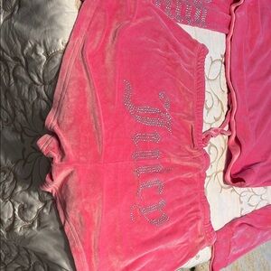 Juicy Couture Pink Velour Shorts